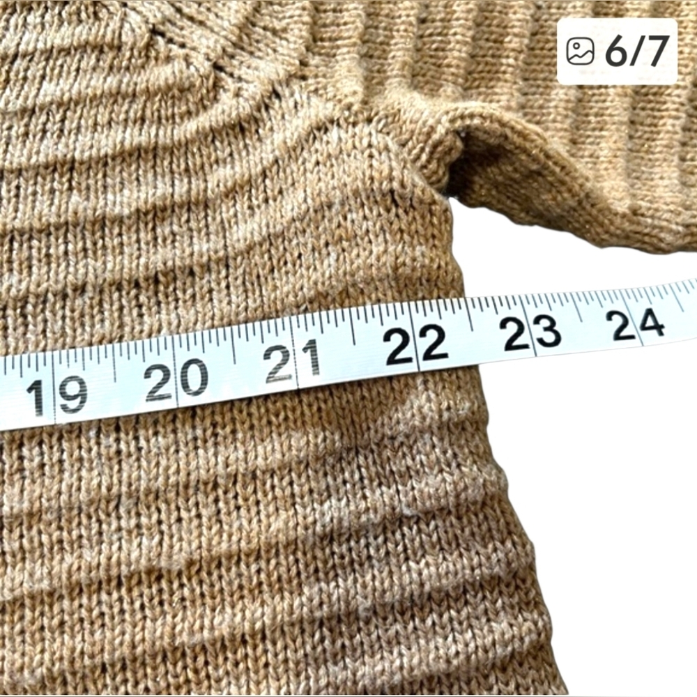 Apt. 9 Long Open-Front Ribbed Cardigan Camel Tan - Picture 6 of 7